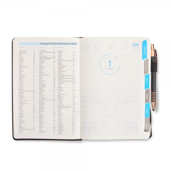 Agenda Diária 2026 personalizada