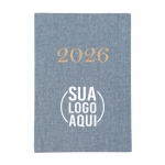 Agenda Diária 2026 Linho personalizada