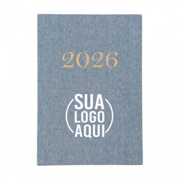 Agenda Diária 2026 Linho personalizada