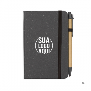Caderneta Palha de Trigo com Caneta personalizada