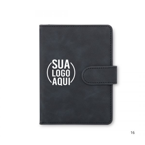 Porta-passaporte em Couro Sintético personalizado