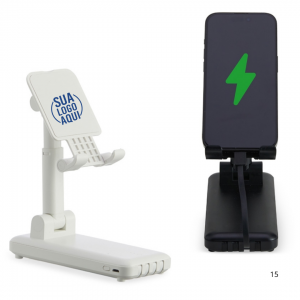 Power Bank 10.000mAh Multissaídas com Suporte para Celular ou Tablet personalizado