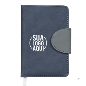 Caderneta Couro Sintético personalizado 