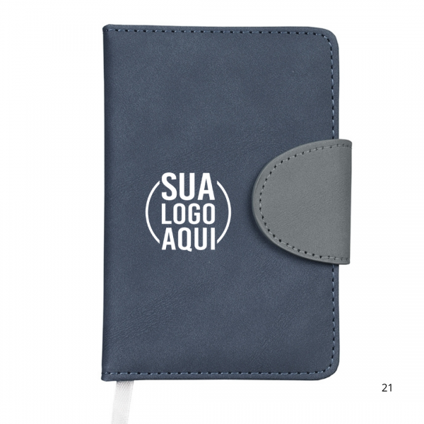 Caderneta Couro Sintético personalizado 