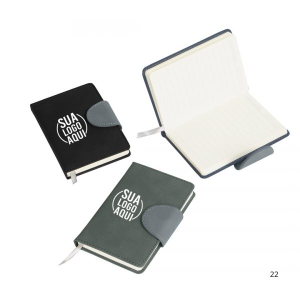 Caderneta Couro Sintético personalizado 