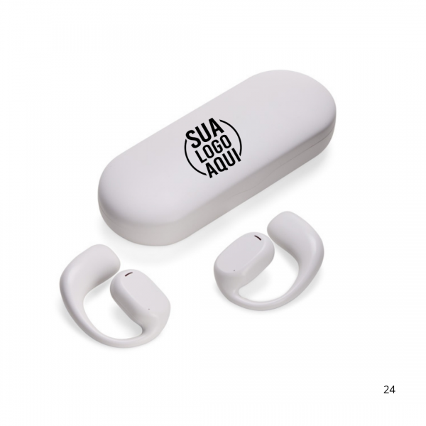 Fone de Ouvido Bluetooth com Case Carregador personalizado