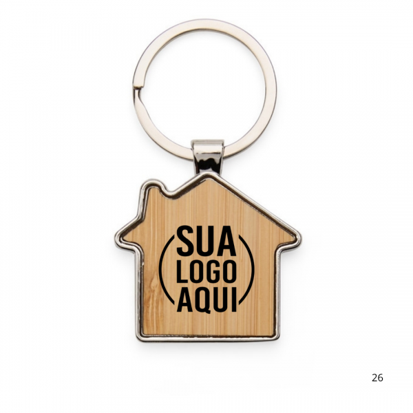 Chaveiro Metal Bambu personalizado