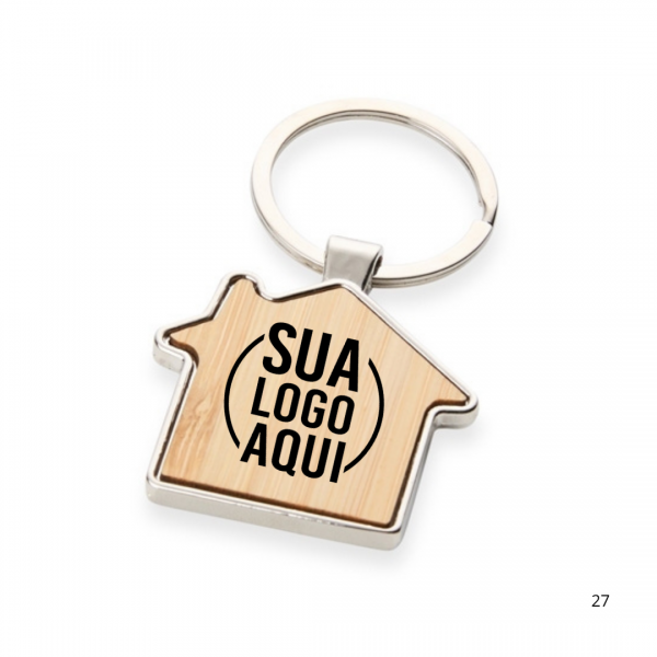 Chaveiro Metal Bambu personalizado