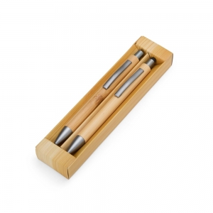 Kit Ecológico Caneta e Lapiseira Bambu personalizado