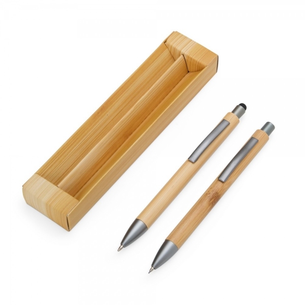 Kit Ecológico Caneta e Lapiseira Bambu personalizado