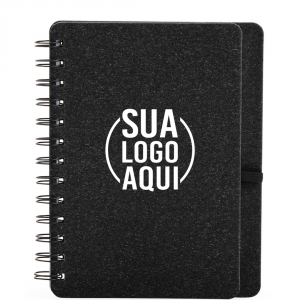 Caderno Kraft B6 com Porta Caneta personalizada