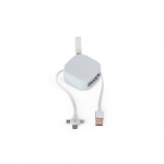 Cabo USB retrátil 3 em 1 personalizado