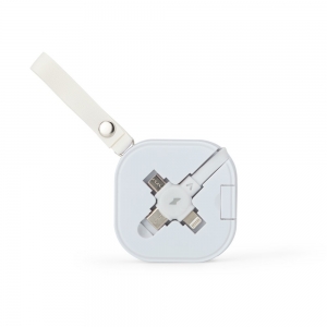 Cabo USB retrátil 3 em 1 personalizado