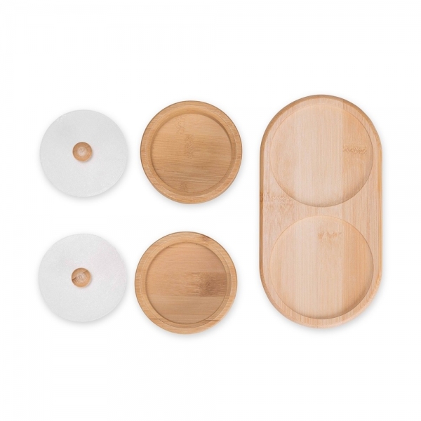 Conjunto Potes Bambu 2 Peças personalizado