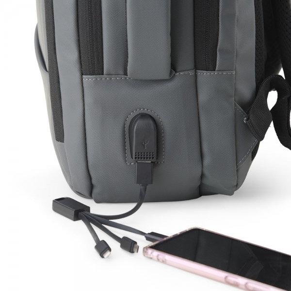 Mochila Couro Sintético USB 25L personalizado 