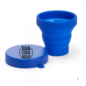 Copo Retrátil de Silicone 150ml personalizado 