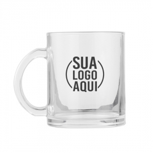 Caneca Vidro 350ml personalizada